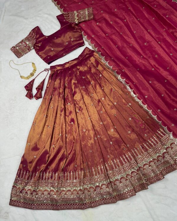 WhatsApp Image 2026-01-06 at 19.43.53 Luxury South Tissu Silk Lehenga with Heavy Sequence Work